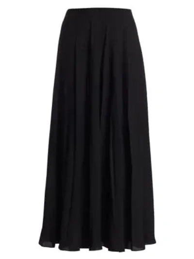 Shop The Row Travi Pleated Midi Skirt In Black