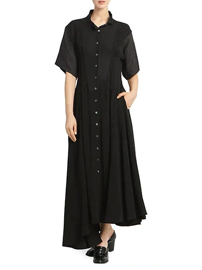 Shop Loewe Jacquard Shirtdress In Black
