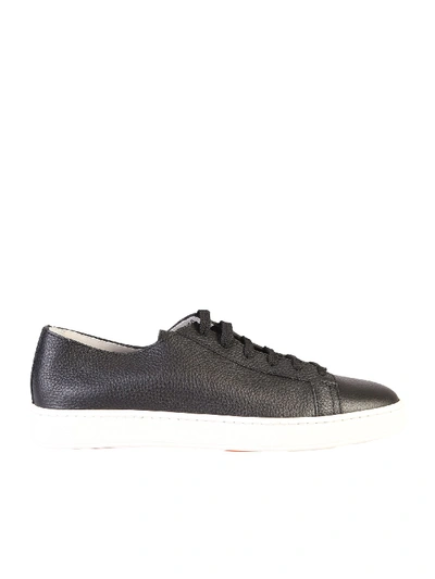 Shop Santoni Lace-up Sneakers In Black