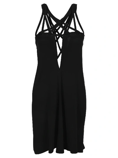 Shop Rick Owens Megalace Mini Slip Dress In Black