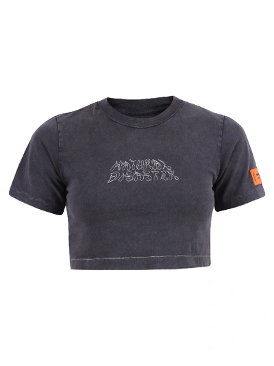 Shop Heron Preston Cropped T-shirt In Black
