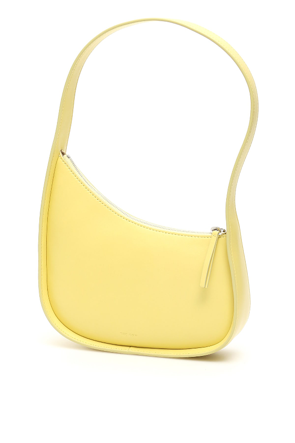yellow leather shoulder bag
