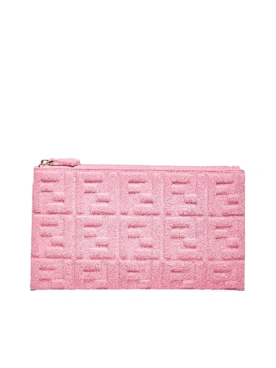 Shop Fendi Clutch In Lollypop+oro Soft