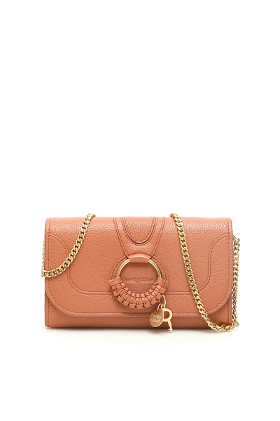 Shop See By Chloé Hana Long Wallet Chain Mini Bag In Cheek (pink)