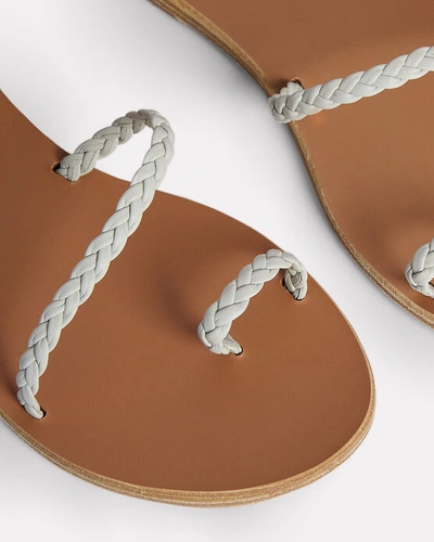 Shop Ancient Greek Sandals Eleftheria Braided Leather Sandals In White