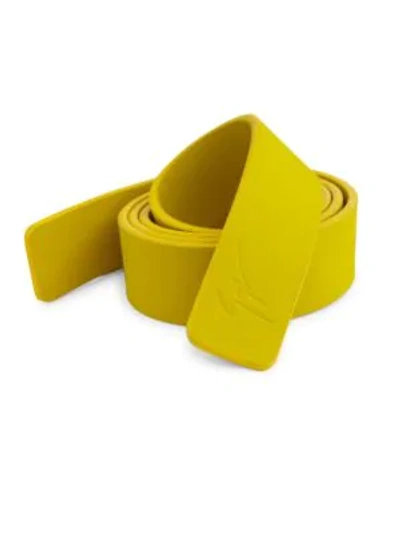 Shop Giuseppe Zanotti Rubber Plate Belt In Yellow