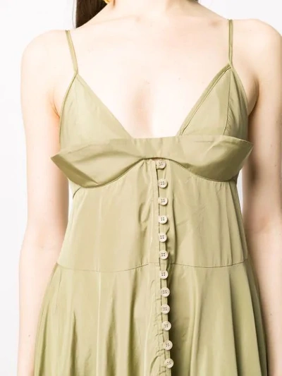 Shop Jacquemus Manosque Flared Maxi Dress In Green