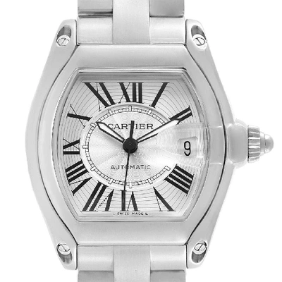 Shop Cartier Roadster Silver Dial Large Steel Mens Watch W62025v3 In Not Applicable
