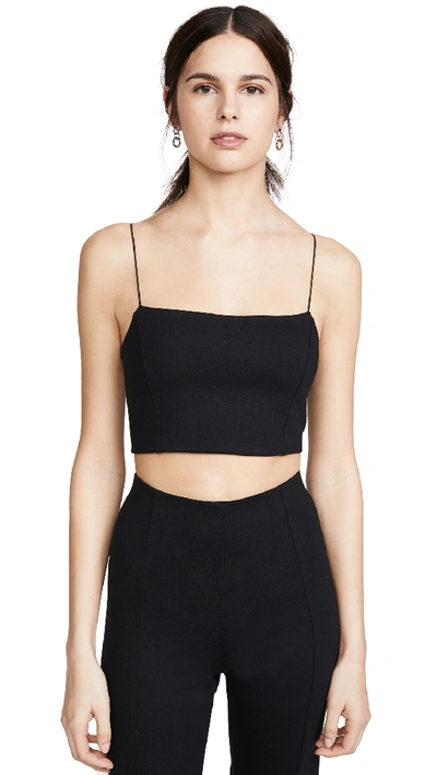 Shop Ninety Percent Stretch Jersey Crop Top In Black
