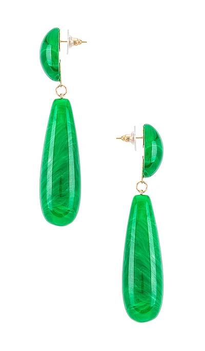 Shop Casa Clara Zoe Drop Earring In Green. In Emerald
