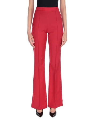 Shop Semicouture Casual Pants In Red