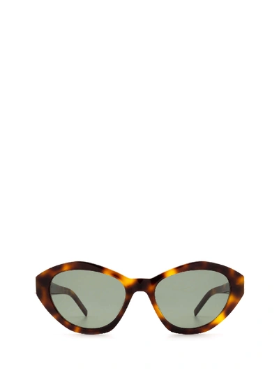 Shop Saint Laurent Sl M60 Havana Sunglasses In 3