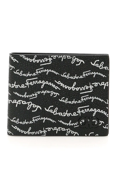 Shop Ferragamo Signature Bifold Wallet In Nero (black)