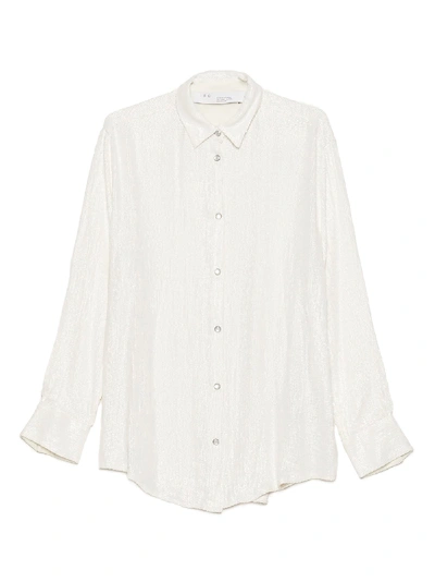 Iro Zuko Sequined Snap-front Top In White