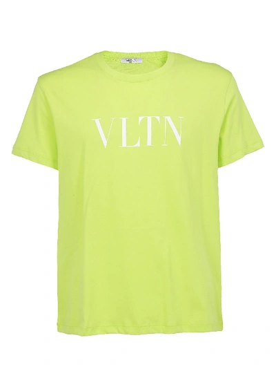 Shop Valentino T-shirt In Giallo Fluo