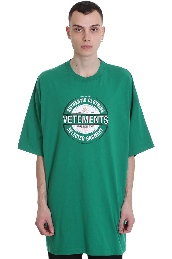vetements green t shirt