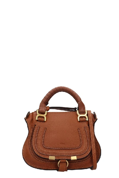 Shop Chloé Mini Mercie Shoulder Bag In Leather Color Leather