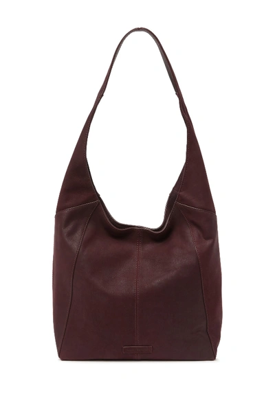 Shop Lucky Brand Patti Leather Hobo Shoulder Bag In Eggplant03