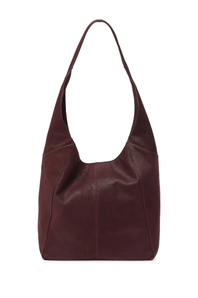 Shop Lucky Brand Patti Leather Hobo Shoulder Bag In Eggplant03