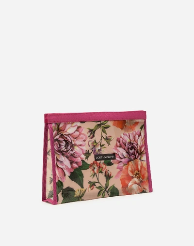 Shop Dolce & Gabbana Geranium Print Triangle Bikini Top In Floral Print