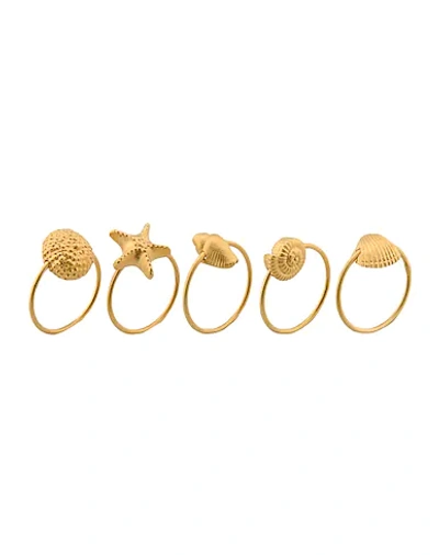 Shop Valentino Rings In Gold
