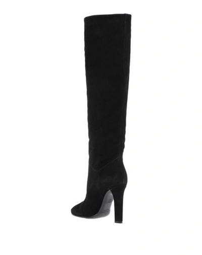 Shop Alberta Ferretti Knee Boots In Steel Grey