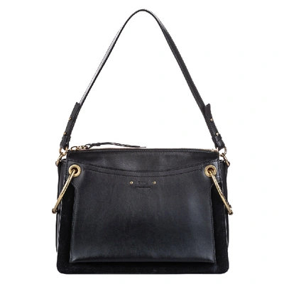 Pre-owned Chloé Black Calfskin Leather Medium Roy Shoulder Bag
