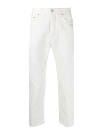 Shop Harmony Dorian' White Crop Jeans