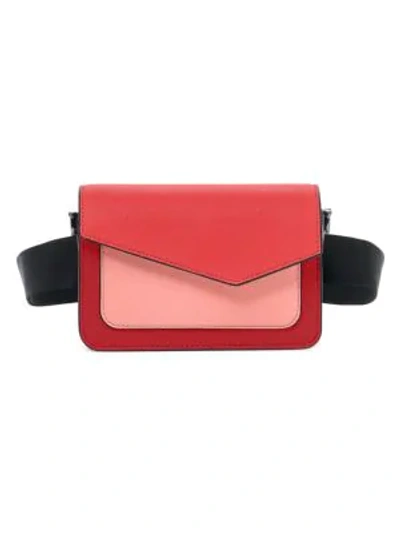 Shop Botkier Women's Cobble Hill Colorblock Leather Belt Bag In Red
