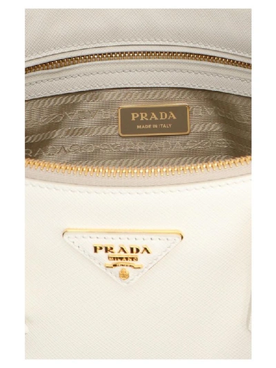 Shop Prada Galleria Small Tote Bag In White