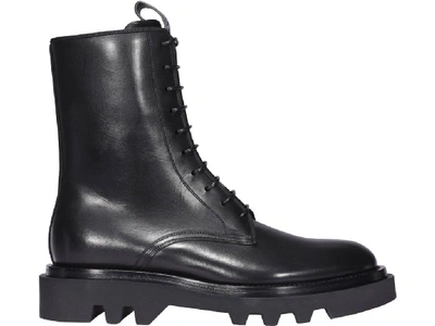 Shop Givenchy Combat Lace Up Boots In Black