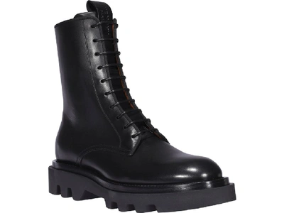 Shop Givenchy Combat Lace Up Boots In Black