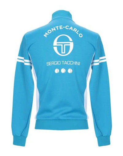 Shop Sergio Tacchini Sweatshirt In Sky Blue