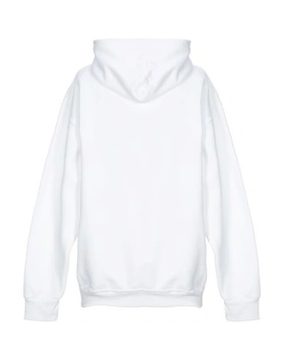 Shop Andrea Crews Hooded Sweatshirt In White