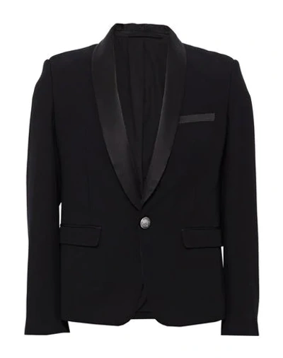 Shop Balmain Suit Jackets In Black