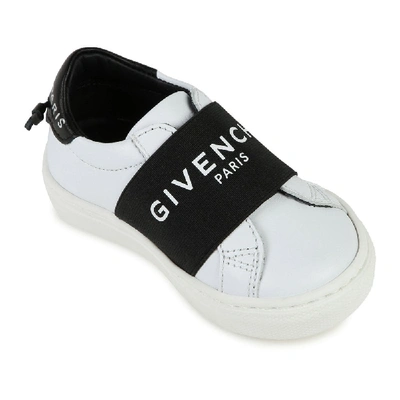 Shop Givenchy Baby Strap Logo Trainers Size: Eu27, In White