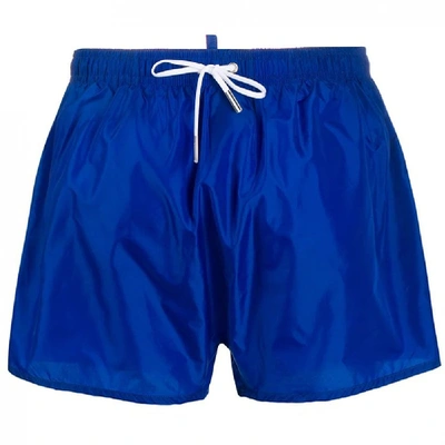 Shop Dsquared2 Back Logo Shorts In Blue