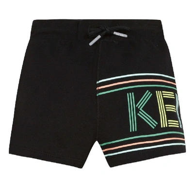 Shop Kenzo Paris Logo Jogger Shorts In Black