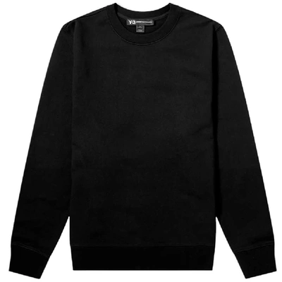Shop Y-3 Reverse Graphic Crew Sweatshirt Black