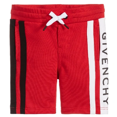 Shop Givenchy Kids Bermuda Logo Shorts In Red