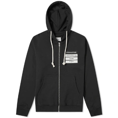 Shop Maison Margiela 14 Stereotype Logo Hoodie Size: Extra Small, In Black