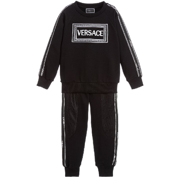 Versace Kids' Logo Print Tracksuit In 