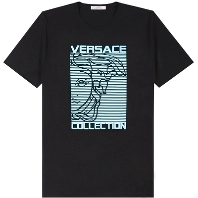 Shop Versace Medusa Logo Print T-shirt In Black