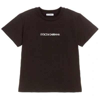 Shop Dolce & Gabbana Dolce &amp; Gabbana Kids Cotton T-shirt In Black