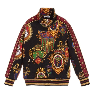 Shop Dolce & Gabbana Dolce &amp; Gabbana Zip Up Jacket In Black