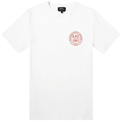 Shop Apc Ollie Logo T-shirt In White