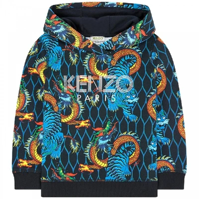 Kenzo Kids Tiger Dragon Sweatshirt Hoodie In Black ModeSens