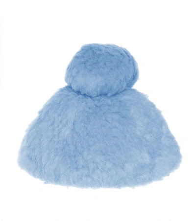 Shop Gucci Wool-blend Fleece Hat In Blue