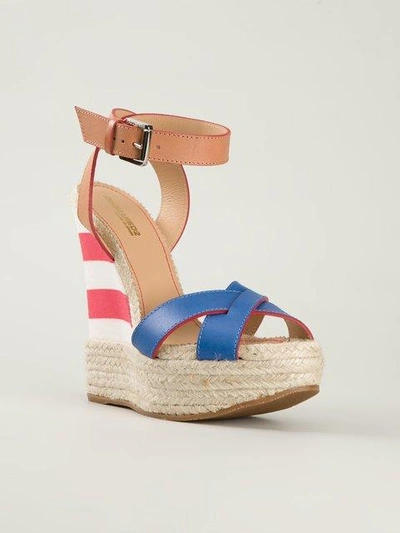 Shop Dsquared2 Striped Wedge Sandals