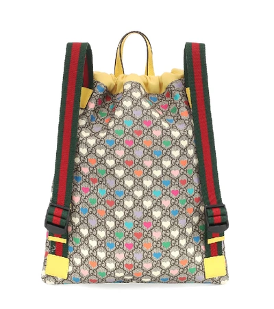 Shop Gucci Gg Heart Backpack In Beige